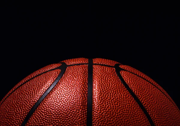 Basketbal Bal Zwarte Achtergrond — Stockfoto