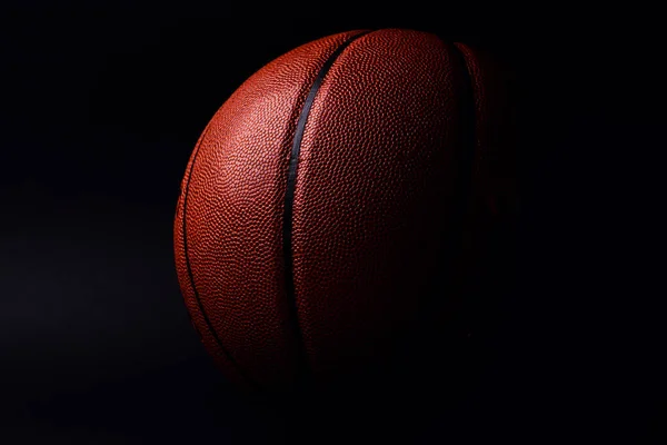 Pelota Baloncesto Sobre Fondo Negro — Foto de Stock