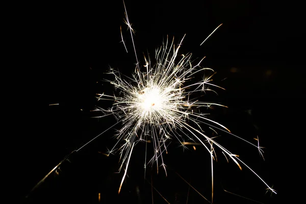 Christmas Sparkler Incandescente Nel Buio — Foto Stock