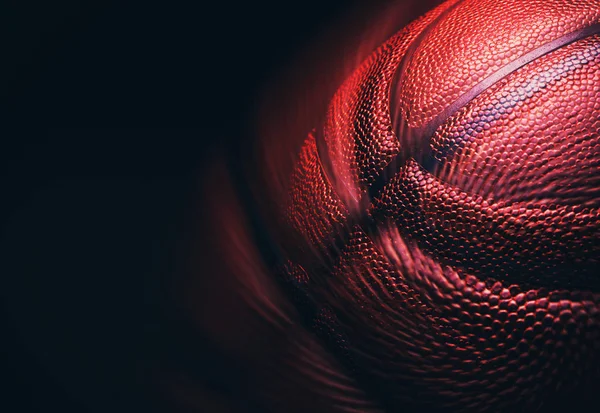 Pelota Baloncesto Sobre Fondo Negro — Foto de Stock