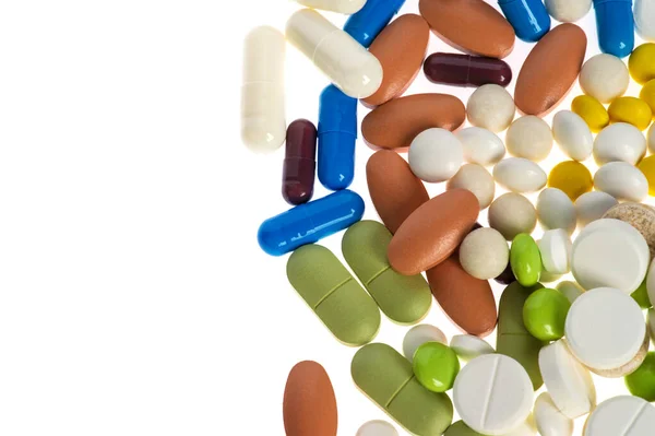 Różne leki farmaceutyczne leki, tabletki, tabletki i capsu — Zdjęcie stockowe