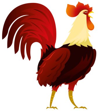 Mr rooster illustration clipart