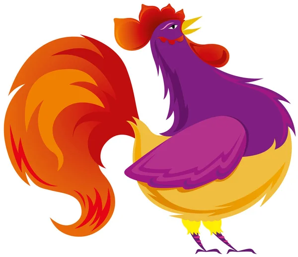 Mr rooster illustration — Stock Vector