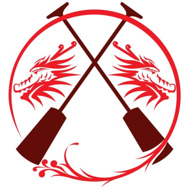 Dragon ve raket grafik tasarım illüstrasyon