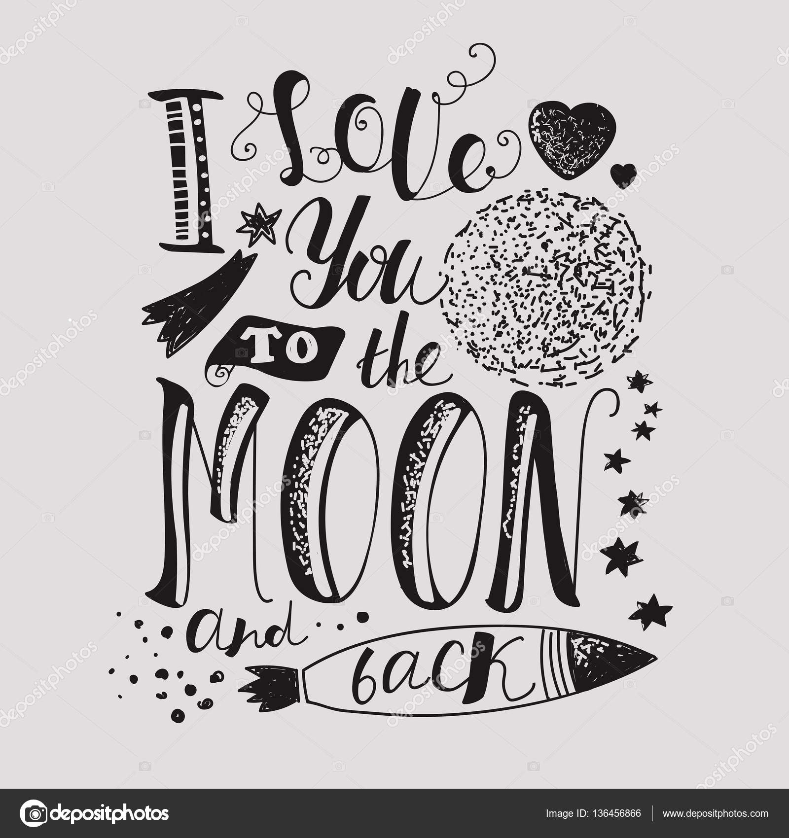 Lettering I Love You To The Moon And Back Vector Image By C Alfaolga Vector Stock Lettering I Love You To The Moon And Back Vector Image By C Alfaolga Vector Stock