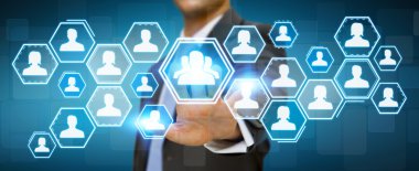 Sosyal ağ kullanarak iş adamı