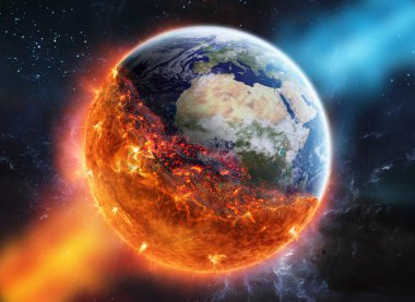 Gezegen toprak elementleri Nasa tarafından döşenmiş bu görüntünün sonuna