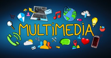 El simgeleri ile multimedya şekil çizilen