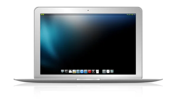 Modern laptop on white background 3D rendering — Stock Photo, Image