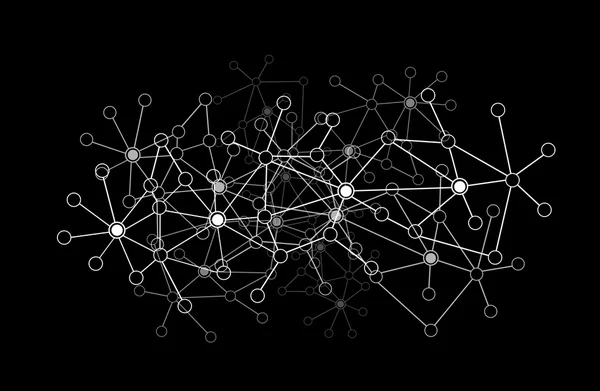 Ilustração da rede de dados futurista — Fotografia de Stock