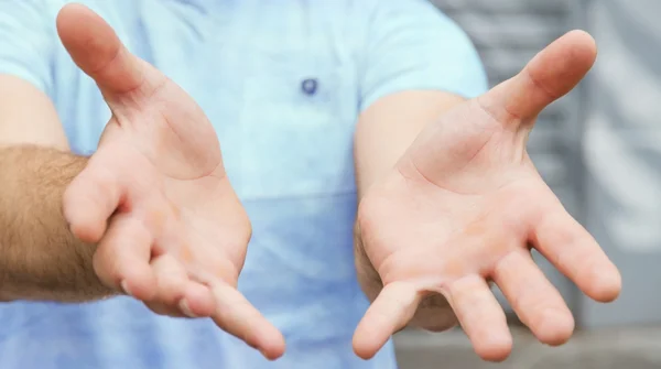 Empty businessman hand — Stock Photo, Image