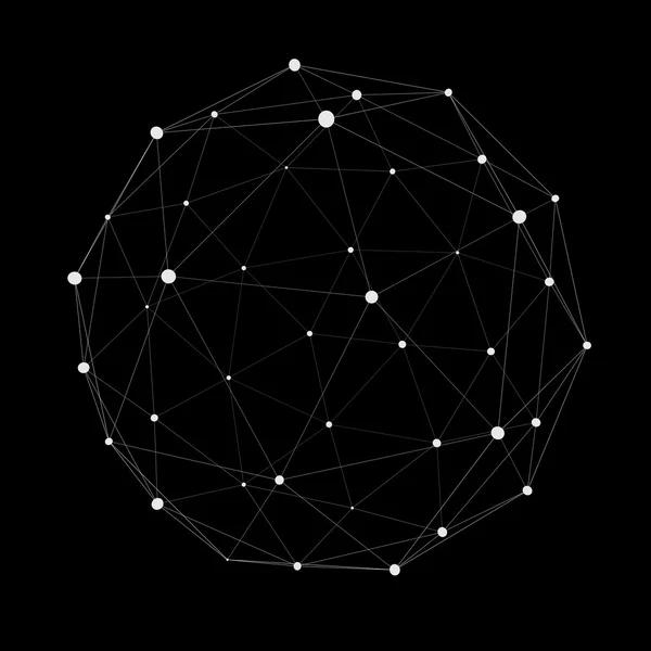 抽象的な接続 web 球スポットとライン 3 d レンダリング — ストック写真
