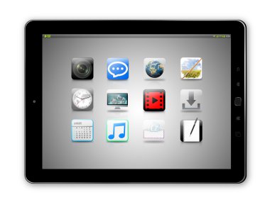 Modern dijital tablet 3d render