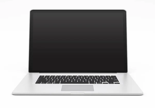 Modern metallic laptop on white background 3D rendering — Stock Photo, Image