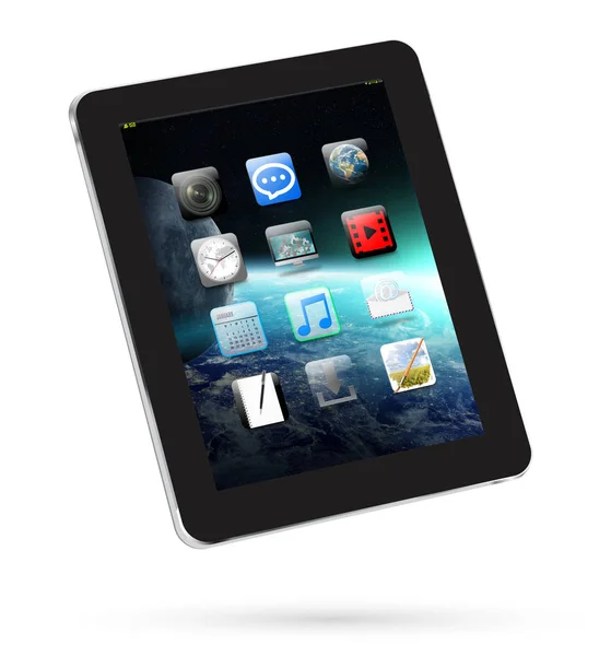 Modern dijital tablet 3d render — Stok fotoğraf
