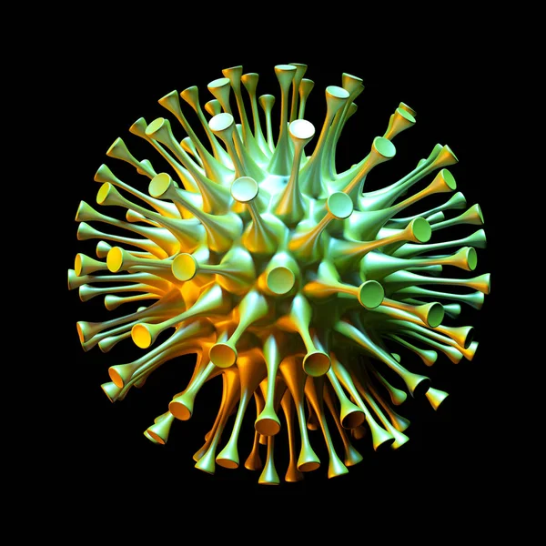 Colorido virus de primer plano ilustración — Foto de Stock