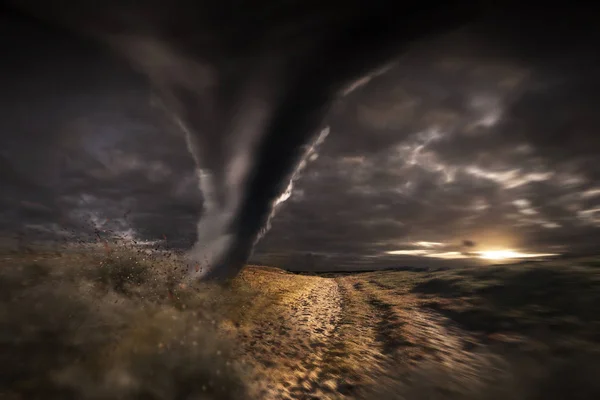 Grande desastre tornado — Fotografia de Stock