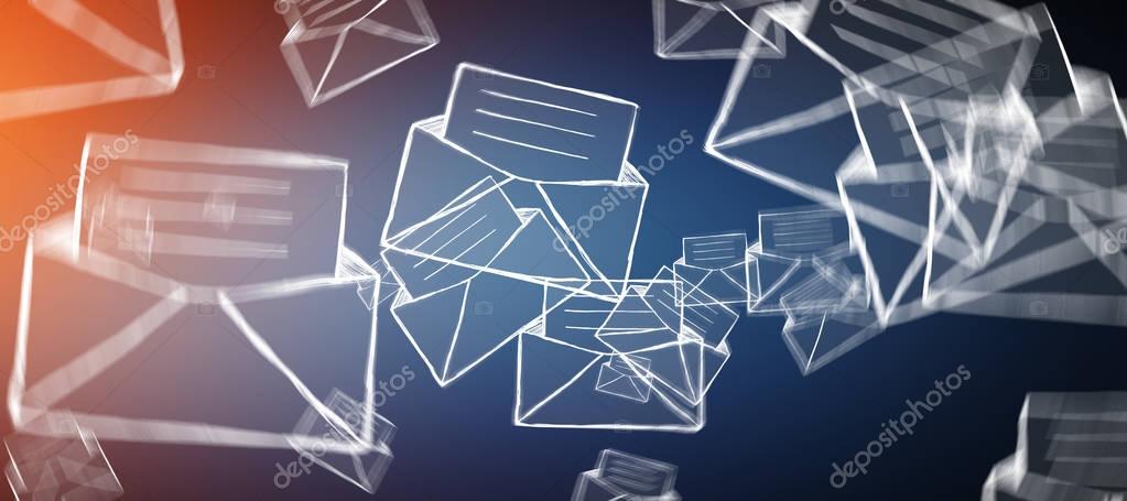 Hand drawn email icon illustration Stock Photo by ©sdecoret 129962242