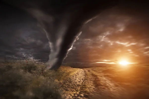 Grande desastre tornado — Fotografia de Stock
