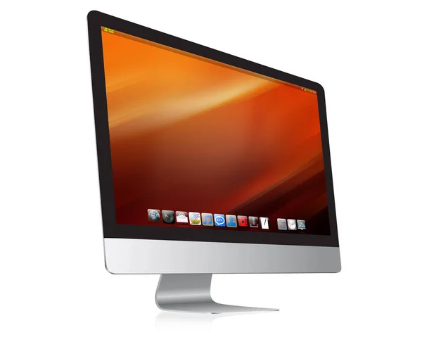 Modern computer on white background 3D rendering — Stock Photo, Image