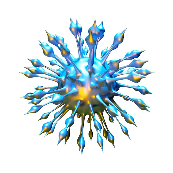 Virus colorato primo piano illustrazione — Foto Stock