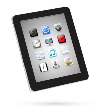 Modern dijital tablet 3d render
