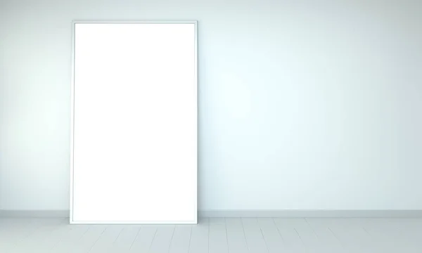 White blank canvas 3D rendering