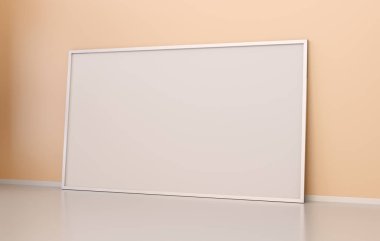 Beyaz boş tuval 3d render