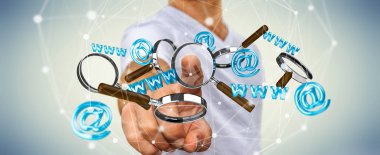 3D kişi simgesi oluşturma ve gl büyütme dokunmadan işadamı