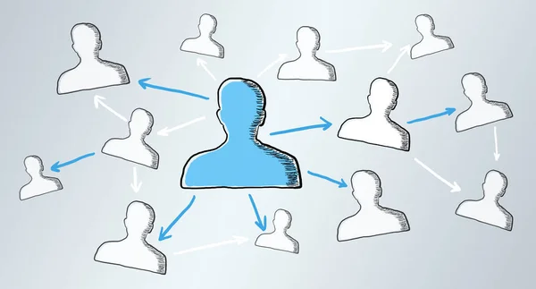 Handgezeichnete Social-Media-Ikonen — Stockfoto