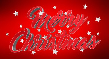 Parlak Noel mesajı 3d render yüzen