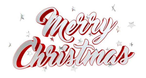 Parlak Noel mesajı 3d render yüzen