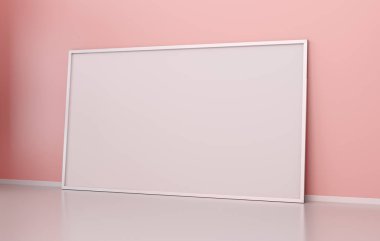 Beyaz boş tuval 3d render