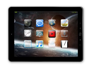 Modern dijital tablet 3d render