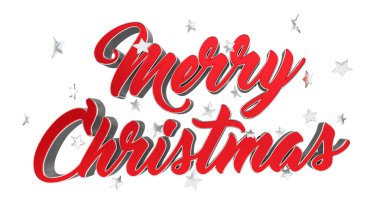 Parlak Noel mesajı 3d render yüzen