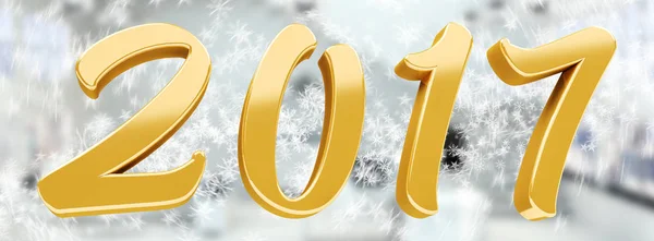 3D rendering gold 2017 new year eve illustration — Stock Photo, Image