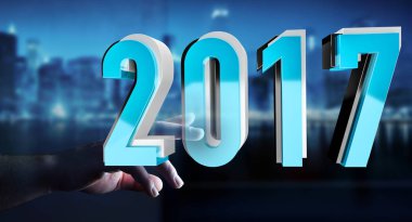 2017 3d metin işleme dokunmadan işadamı