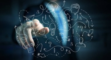 El yazması proje sunumu onun Fi dokunmadan işadamı