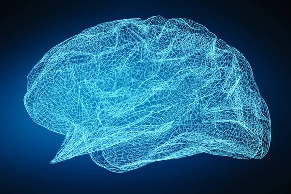 Radiographie numérique cerveau humain rendu 3D — Photo