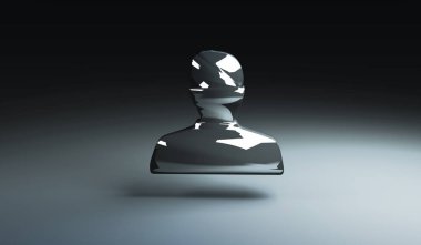 Soyut parlak cam avatar 3d render