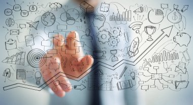 El yazması proje sunumu onun Fi dokunmadan işadamı