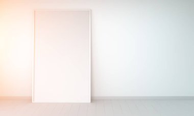 Beyaz boş tuval 3d render