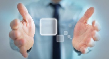 Dijital dokunsal arayüz 3 ile internette sörf işadamı