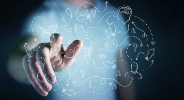 El yazması proje sunumu onun Fi dokunmadan işadamı