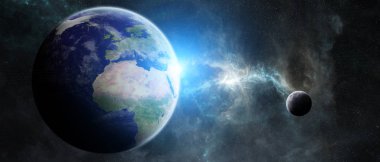 Planet Earth alan 3d render elemanları bu görüntü furnis