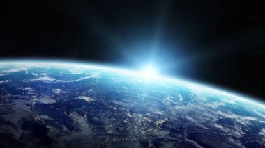 Planet Earth alan 3d render elemanları bu görüntü furnis