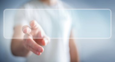 Dijital dokunsal arayüz 3 ile internette sörf işadamı