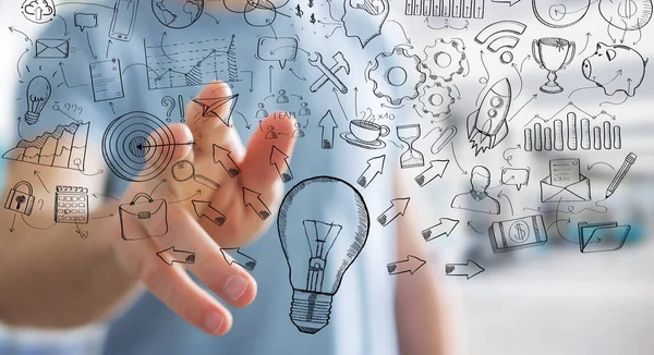 El yazması proje sunumu onun Fi dokunmadan işadamı