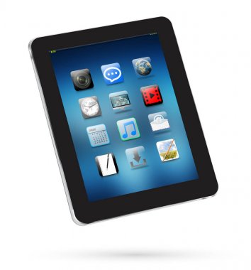 Modern dijital tablet 3d render