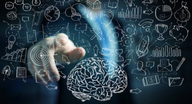 El yazması proje sunumu onun Fi dokunmadan işadamı